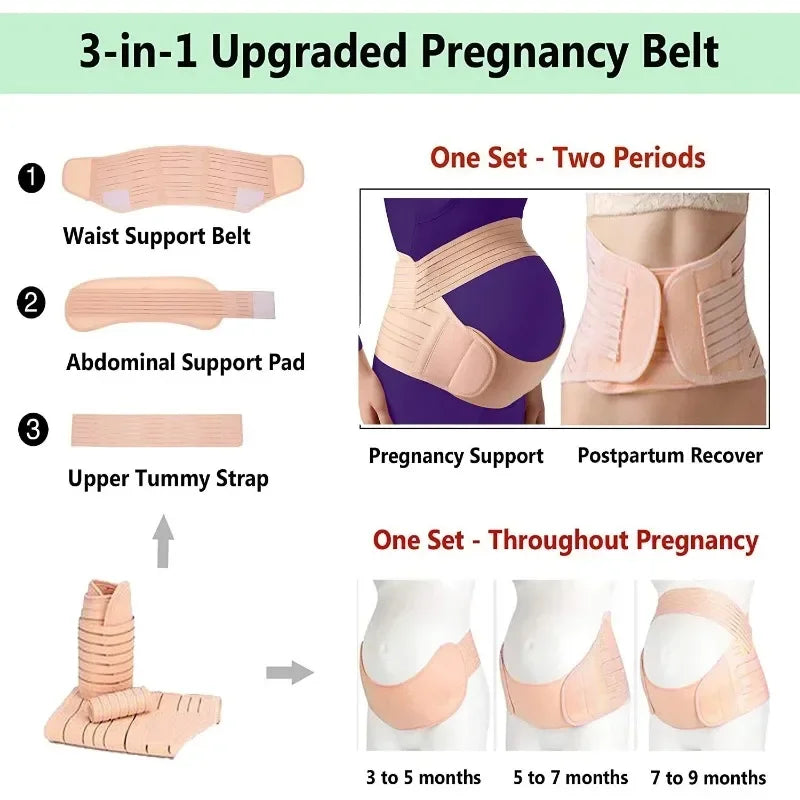 Adjustable Pregnancy Support Belt – Belly & Back Care Band