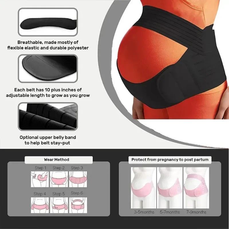 Adjustable Pregnancy Support Belt – Belly & Back Care Band